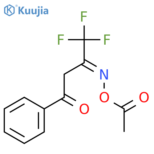1,3-Butanedione, 4,4,4-trifluoro-1-phenyl-, 3-(O-acetyloxime), (E)- structure