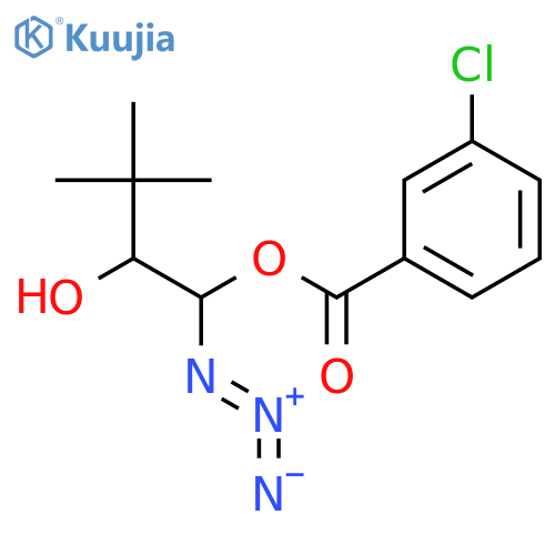 Benzoic acid, 3-chloro-, 1-azido-2-hydroxy-3,3-dimethylbutyl ester structure