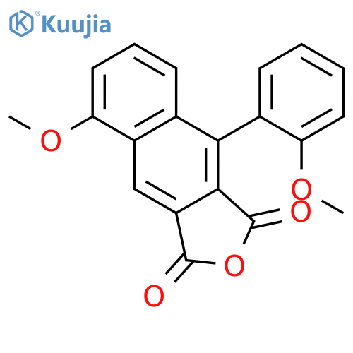 Naphtho[2,3-c]furan-1,3-dione, 8-methoxy-4-(2-methoxyphenyl)- structure