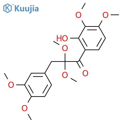 1-Propanone,3-(3,4-dimethoxyphenyl)-1-(2-hydroxy-3,4-dimethoxyphenyl)-2,2-dimethoxy- structure