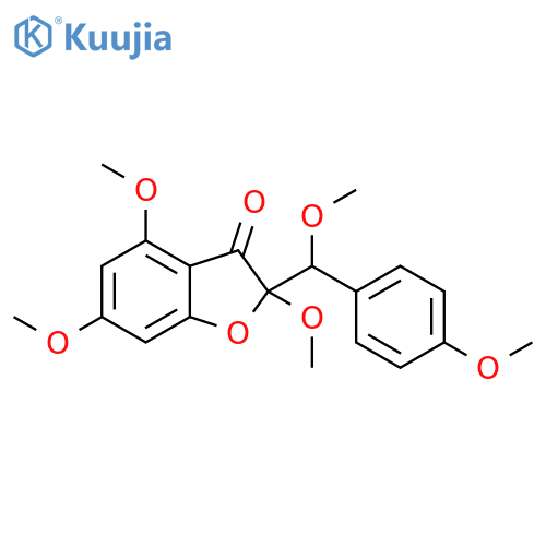 3(2H)-Benzofuranone,2,4,6-trimethoxy-2-[methoxy(4-methoxyphenyl)methyl]- structure