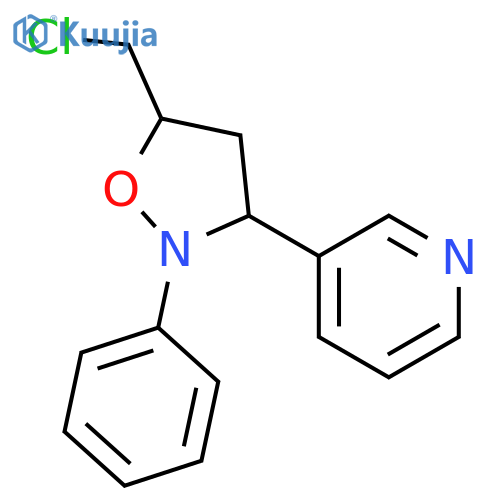 PYRIDINE, 3-[5-(CHLOROMETHYL)-2-PHENYL-3-ISOXAZOLIDINYL]- structure