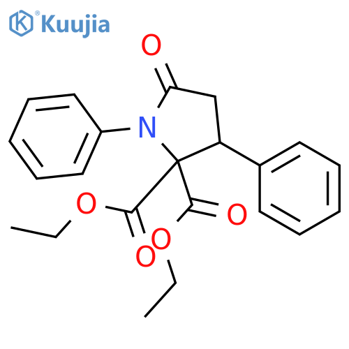 2,2-Pyrrolidinedicarboxylic acid, 5-oxo-1,3-diphenyl-, diethyl ester structure