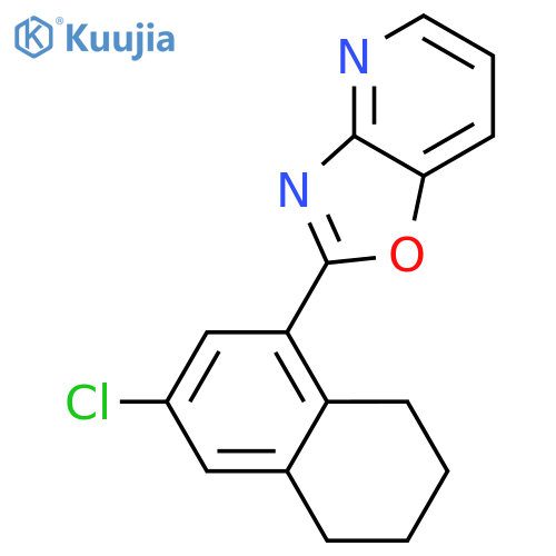 Oxazolo[4,5-b]pyridine, 2-(3-chloro-5,6,7,8-tetrahydro-1-naphthalenyl)- structure