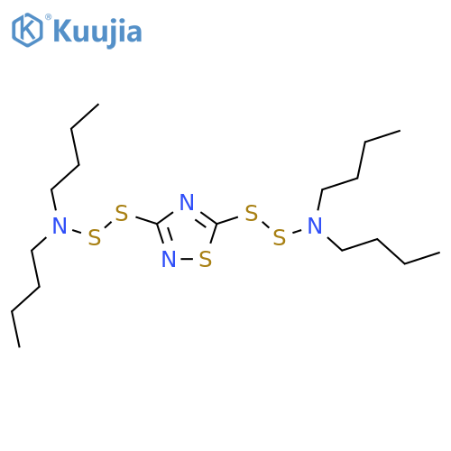 1-Butanamine, N,N'-[1,2,4-thiadiazole-3,5-diylbis(dithio)]bis[N-butyl- structure