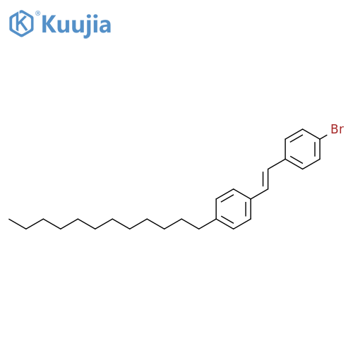 Benzene, 1-bromo-4-[2-(4-dodecylphenyl)ethenyl]- structure