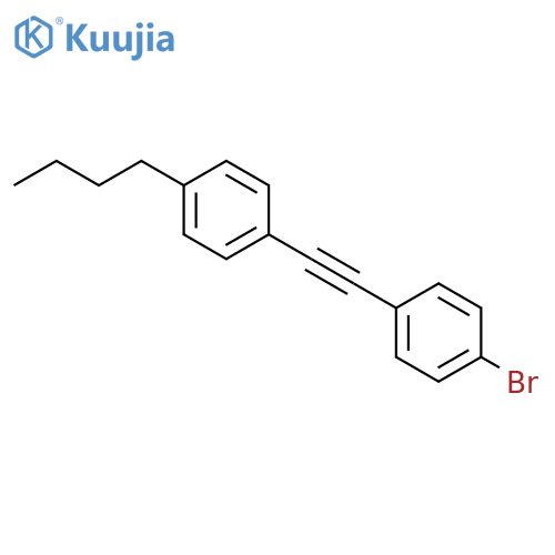 Benzene, 1-bromo-4-[(4-butylphenyl)ethynyl]- structure
