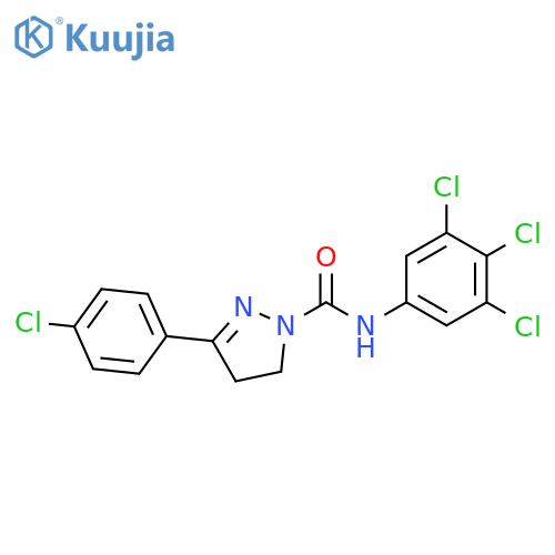 1H-Pyrazole-1-carboxamide,3-(4-chlorophenyl)-4,5-dihydro-N-(3,4,5-trichlorophenyl)- structure