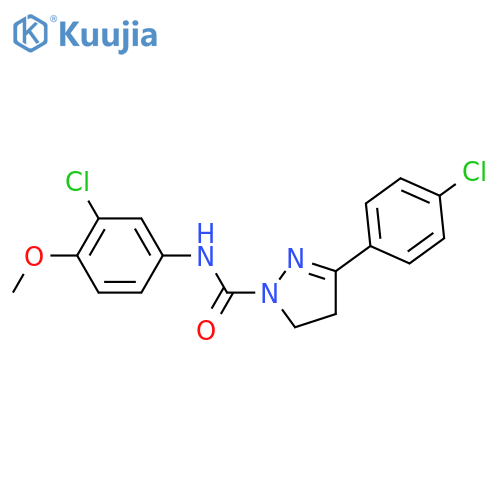 1H-Pyrazole-1-carboxamide,N-(3-chloro-4-methoxyphenyl)-3-(4-chlorophenyl)-4,5-dihydro- structure