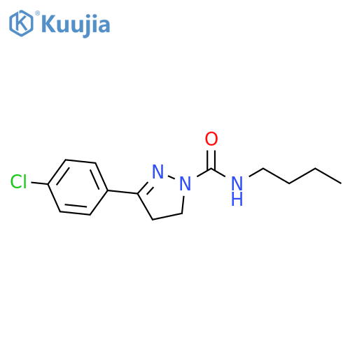 1H-Pyrazole-1-carboxamide, N-butyl-3-(4-chlorophenyl)-4,5-dihydro- structure