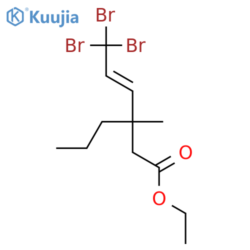 4-Hexenoic acid, 6,6,6-tribromo-3-methyl-3-propyl-, ethyl ester structure