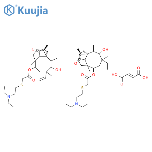 Acetic acid, [[2-(diethylamino)ethyl]thio]-, 6-ethenyldecahydro-5-hydroxy-4,6,9,10-tetramethyl-1-oxo-3a,9-propano-3aH-cyclopentacycloocten-8-yl ester, [3aS-(3a&#x3B1;,4&#x3B2;,5&#x3B1;,6&#x3B1;,8&#x3B2;,9&#x3B1;,9a&#x3B2;,10S*)]-, (E)-2-butenedioate (2:1) structure