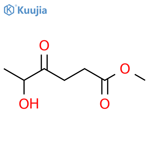 Hexanoic acid, 5-hydroxy-4-oxo-, methyl ester structure