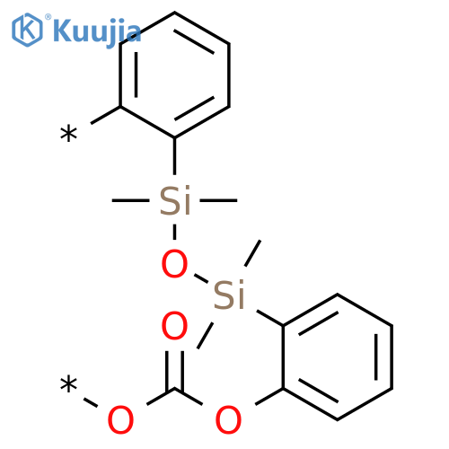 POLY[OXYCARBONYLOXYPHENYLENE(1,1,3,3-TETRAMETHYL-1,3-DISILOXANEDIYL)PHENYLENE] structure