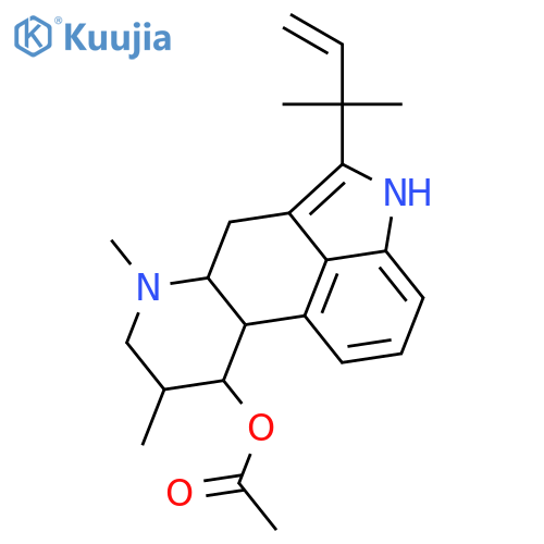 (8beta,9beta,10xi)-6,8-dimethyl-2-(2-methylbut-3-en-2-yl)ergolin-9-yl acetate structure