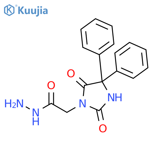 1-IMIDAZOLIDINEACETIC ACID, 2,5-DIOXO-4,4-DIPHENYL-, HYDRAZIDE structure