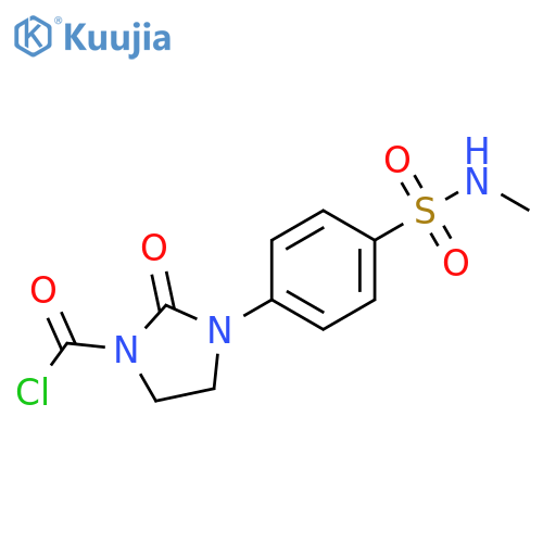 1-Imidazolidinecarbonyl chloride,3-[4-[(methylamino)sulfonyl]phenyl]-2-oxo- structure
