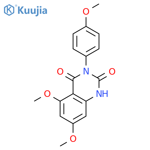 2,4(1H,3H)-QUINAZOLINEDIONE, 5,7-DIMETHOXY-3-(4-METHOXYPHENYL)- structure