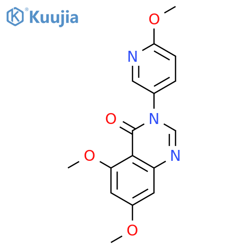 4(3H)-Quinazolinone, 5,7-dimethoxy-3-(6-methoxy-3-pyridinyl)- structure