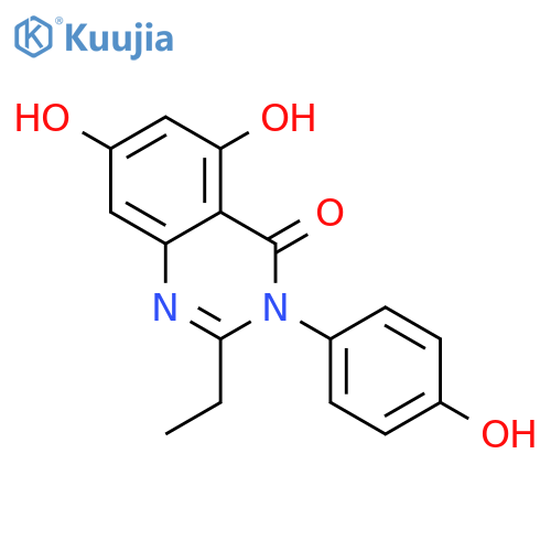 4(3H)-Quinazolinone, 2-ethyl-5,7-dihydroxy-3-(4-hydroxyphenyl)- structure