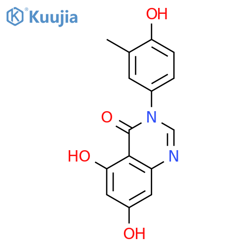 4(3H)-QUINAZOLINONE, 5,7-DIHYDROXY-3-(4-HYDROXY-3-METHYLPHENYL)- structure