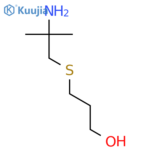 1-Propanol, 3-[(2-amino-2-methylpropyl)thio]- structure