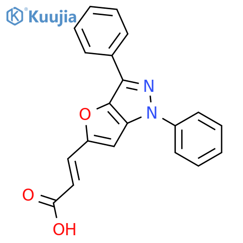 2-Propenoic acid, 3-(1,3-diphenyl-1H-furo[3,2-c]pyrazol-5-yl)- structure
