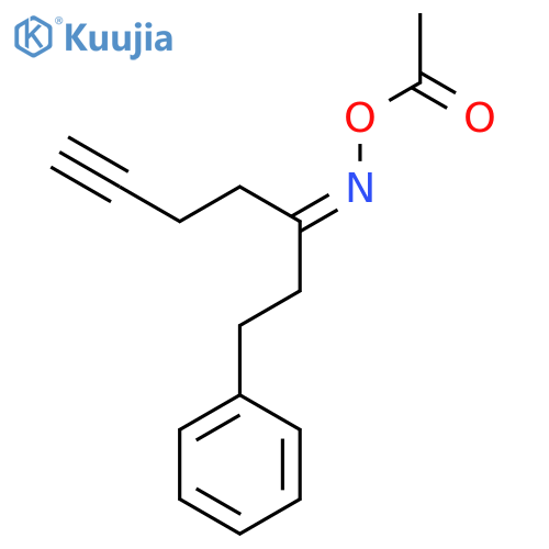 6-Heptyn-3-one, 1-phenyl-, O-acetyloxime structure