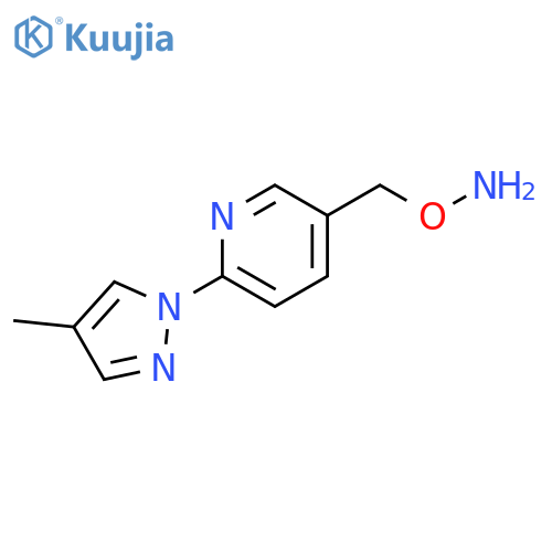 Pyridine, 5-[(aminooxy)methyl]-2-(4-methyl-1H-pyrazol-1-yl)- structure
