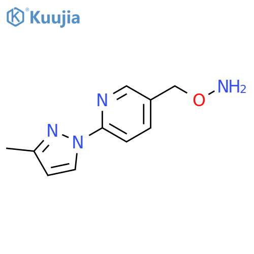 Pyridine, 5-[(aminooxy)methyl]-2-(3-methyl-1H-pyrazol-1-yl)- structure