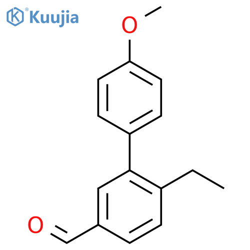 [1,1'-BIPHENYL]-3-CARBOXALDEHYDE, 6-ETHYL-4'-METHOXY- structure