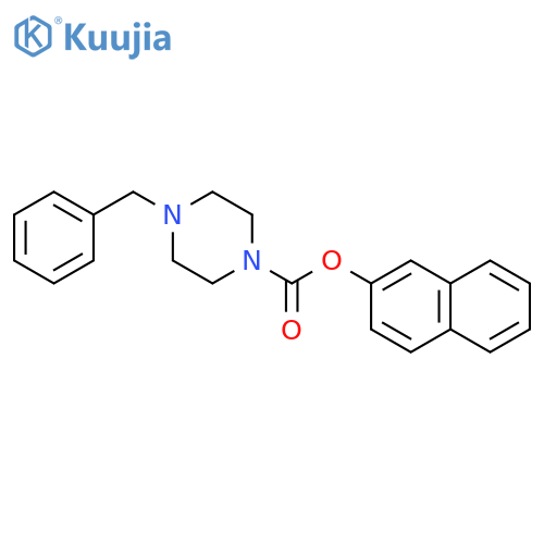 1-Piperazinecarboxylic acid, 4-(phenylmethyl)-, 2-naphthalenyl ester structure