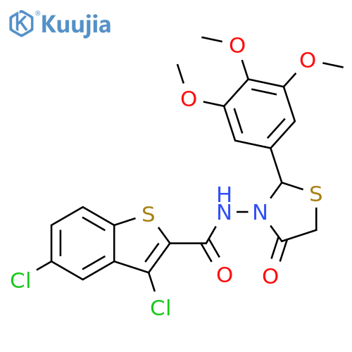 Benzo[b]thiophene-2-carboxamide,3,5-dichloro-N-[4-oxo-2-(3,4,5-trimethoxyphenyl)-3-thiazolidinyl]- structure