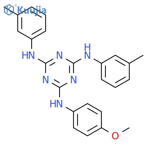 N2-(4-Methoxyphenyl)-N4,N6-di-m-tolyl-1,3,5-triazine-2,4,6-triamine structure