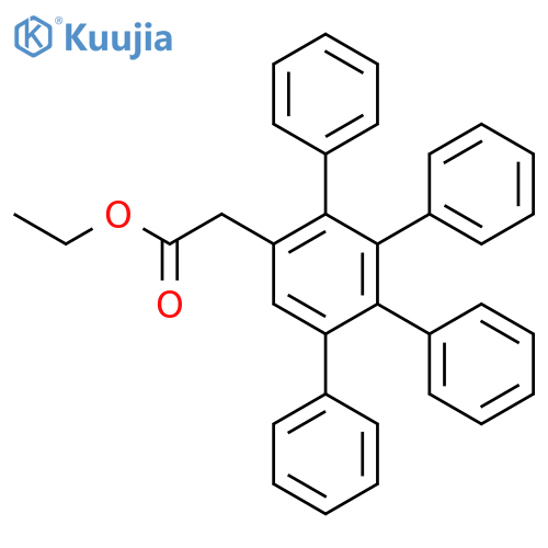 [1,1':2',1''-TERPHENYL]-3'-ACETIC ACID, 5',6'-DIPHENYL-, ETHYL ESTER structure