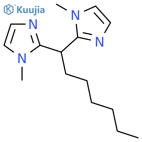 1H-IMIDAZOLE, 2,2'-HEPTYLIDENEBIS[1-METHYL- structure