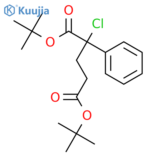Pentanedioic acid, 2-chloro-2-phenyl-, bis(1,1-dimethylethyl) ester structure