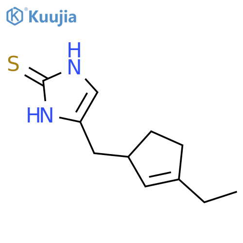 4-[(3-ethyl-2-cyclopenten-1-yl)methyl]-1,3-dihydro-2H-Imidazole-2-thione structure