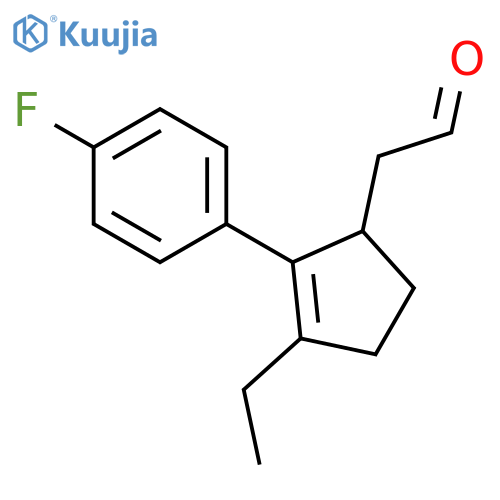 2-Cyclopentene-1-acetaldehyde, 3-ethyl-2-(4-fluorophenyl)- structure