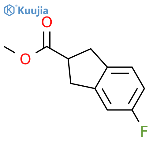 1H-INDENE-2-CARBOXYLIC ACID, 5-FLUORO-2,3-DIHYDRO-, METHYL ESTER structure
