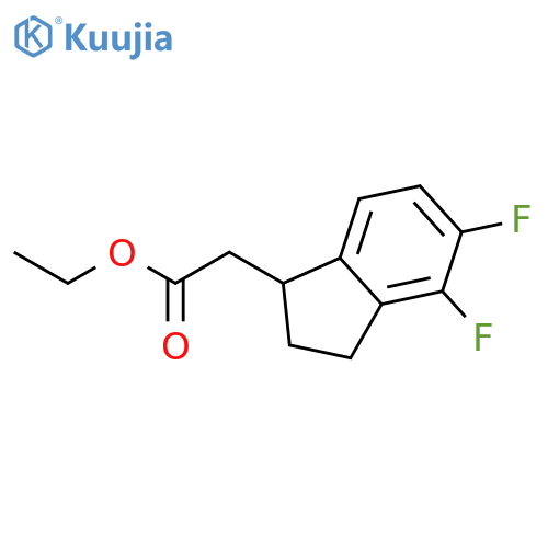 1H-INDENE-1-ACETIC ACID, 4,5-DIFLUORO-2,3-DIHYDRO-, ETHYL ESTER structure