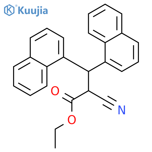 Ethyl 2-cyano-3,3-dinaphthalen-1-ylpropanoate structure