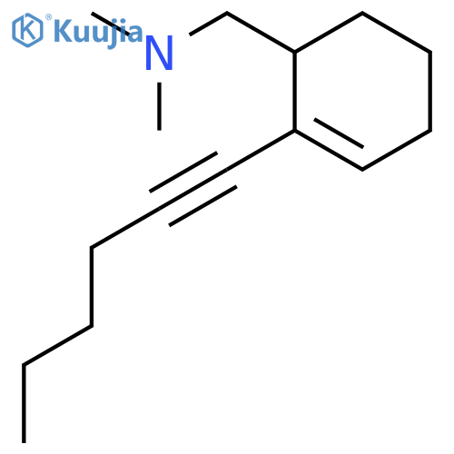 2-Cyclohexene-1-methanamine, 2-(1-hexynyl)-N,N-dimethyl- structure
