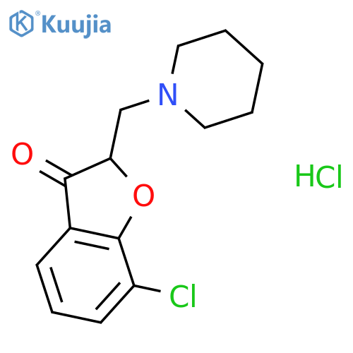 3(2H)-Benzofuranone, 7-chloro-2-(1-piperidinylmethyl)-, hydrochloride structure