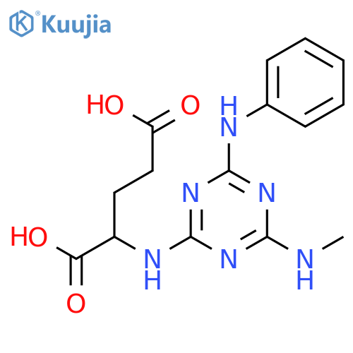 L-Glutamic acid, N-[4-(methylamino)-6-(phenylamino)-1,3,5-triazin-2-yl]- structure