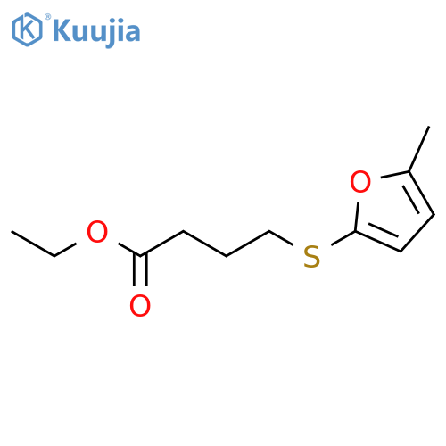 Butanoic acid, 4-[(5-methyl-2-furanyl)thio]-, ethyl ester structure