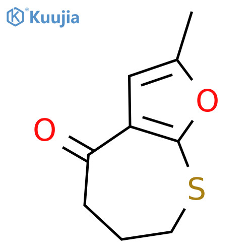 Thiepino[2,3-b]furan-4(5H)-one, 6,7-dihydro-2-methyl- structure