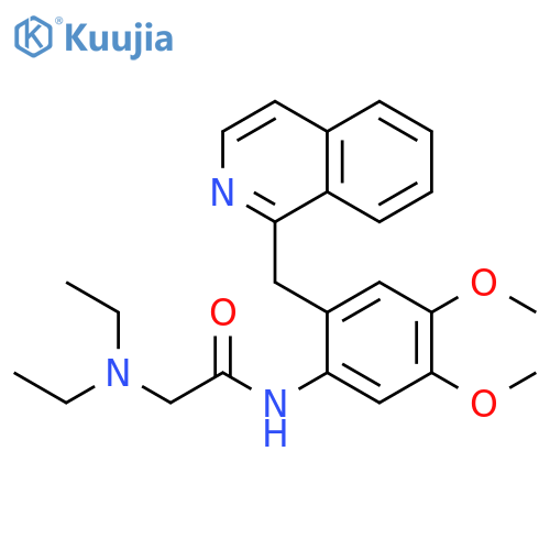 Acetamide,2-(diethylamino)-N-[2-(1-isoquinolinylmethyl)-4,5-dimethoxyphenyl]- structure