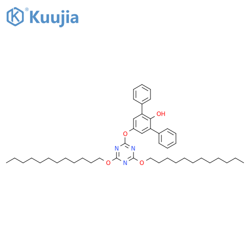 [1,1':3',1''-Terphenyl]-2'-ol,5'-[[4,6-bis(dodecyloxy)-1,3,5-triazin-2-yl]oxy]- structure