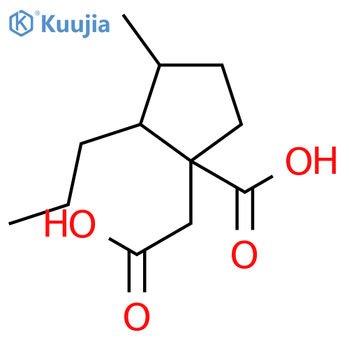Cyclopentaneacetic acid, 1-carboxy-3-methyl-2-propyl- structure